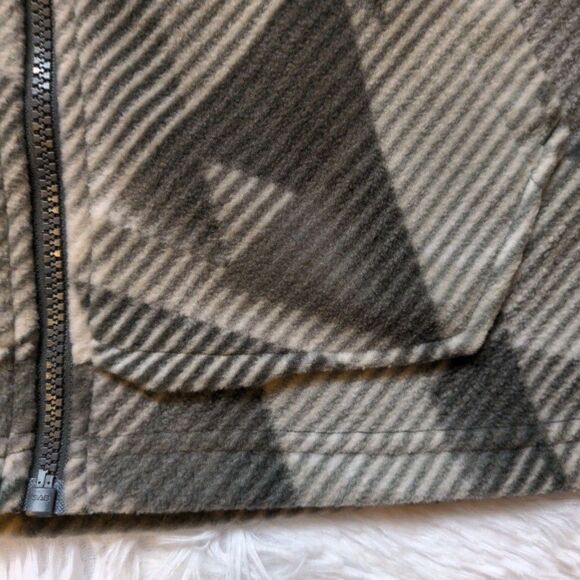 Eddie Bauer Kids Lone Peak Gray White Fleece Jacket Boys Large 14/16 Geometric - Picture 9 of 9